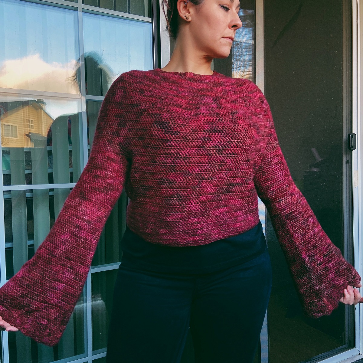 bell sleeve crochet sweater pattern