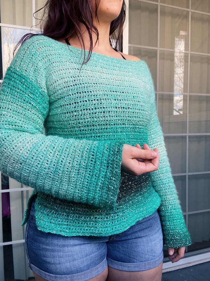 ocean pullover crochet sweater pattern