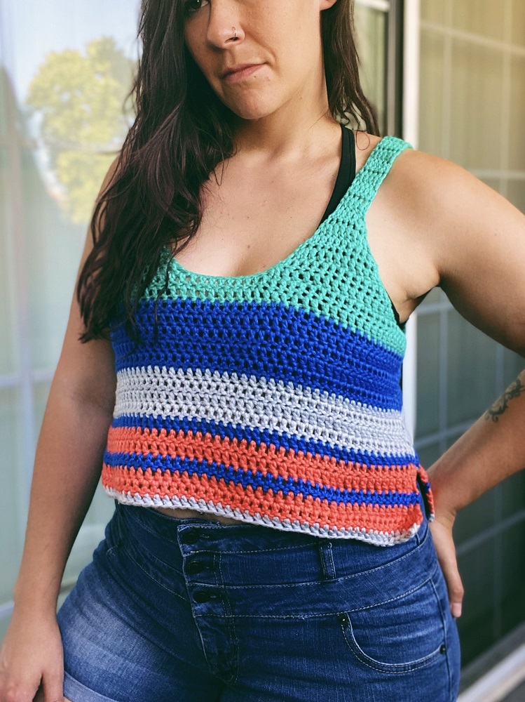 Find Your Beat Tank Crochet Pattern - Tigers Eye Handmade
