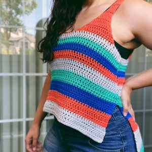 size inclusive crochet tank top