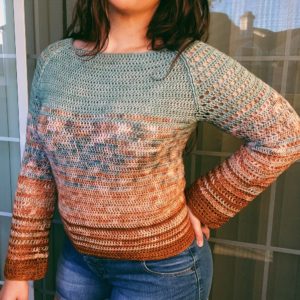 crochet raglan sweater pattern