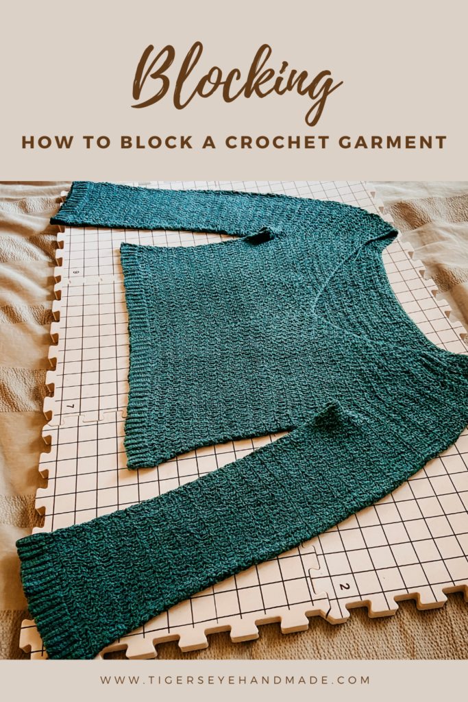how to block a crochet garment
