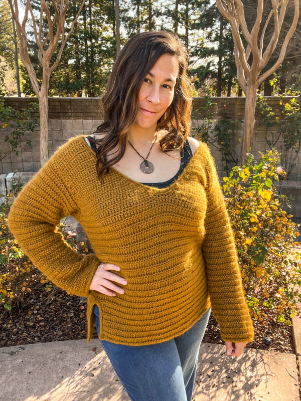 crochet v neck sweater pattern